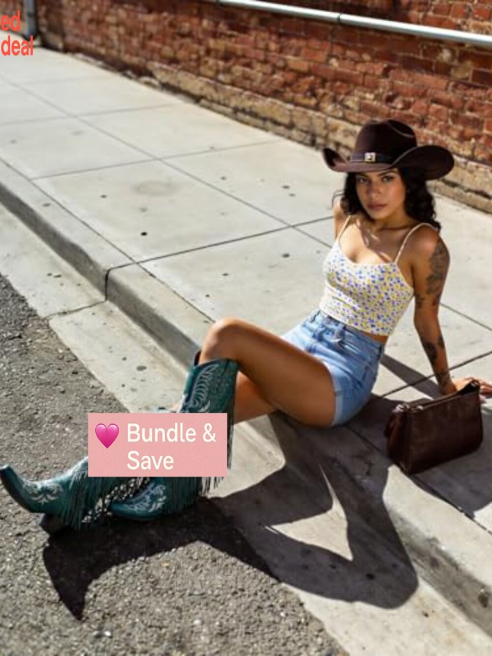 Fringed Cowgirl Boots Embroidered Studded Pointed Toe Chunky Heel Western Knee - Picture 3 of 7